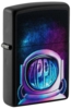 Зажигалка ZIPPO Astronaut с покрытием Black Matte, латунь/сталь, чёрная, матовая, 38x13x57 мм (Изображение 1)