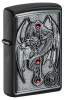 Зажигалка ZIPPO Winged Dragon Cross с покрытием Black Matte, латунь/сталь, чёрная, 38x13x57 мм (Изображение 1)
