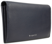 Кошелёк женский BUGATTI Lady Top, тёмно-синий, натуральная воловья кожа, 19,5х2х10 см