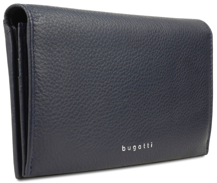 Кошелёк женский BUGATTI Lady Top, тёмно-синий, натуральная воловья кожа, 19,5х2х10 см (Изображение 1)