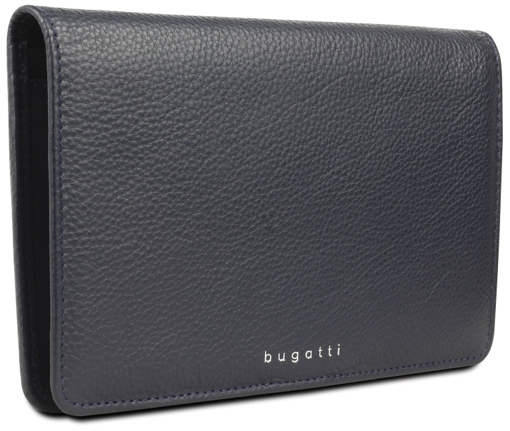 Кошелёк женский BUGATTI Lady Top, тёмно-синий, натуральная воловья кожа, 19,5х2х11,2 см (Изображение 1)
