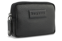 Ключница BUGATTI Elsa, с защитой данных RFID, чёрная, воловья кожа/полиэстер, 11х2х7 см