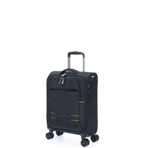 Чемодан TORBER Brosno, чёрный, нейлон 600D, 36,5 х 20 х 54 см, 32 л (Изображение 1)
