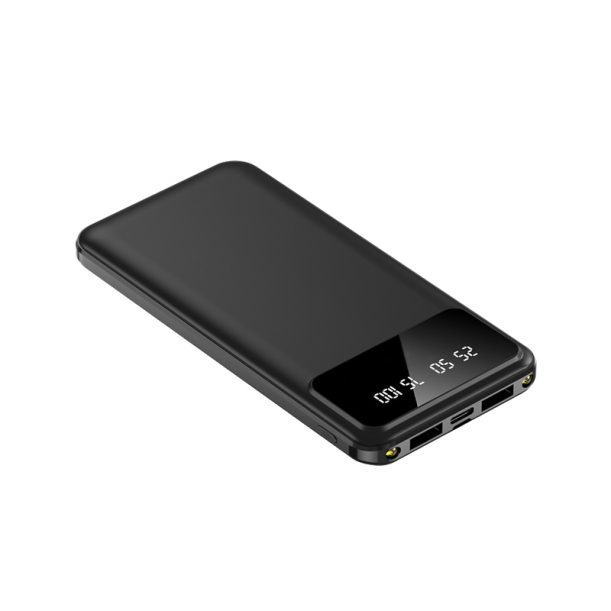 Внешний аккумулятор Dorado 10 000 mAh с фонариком, черный (Изображение 2)