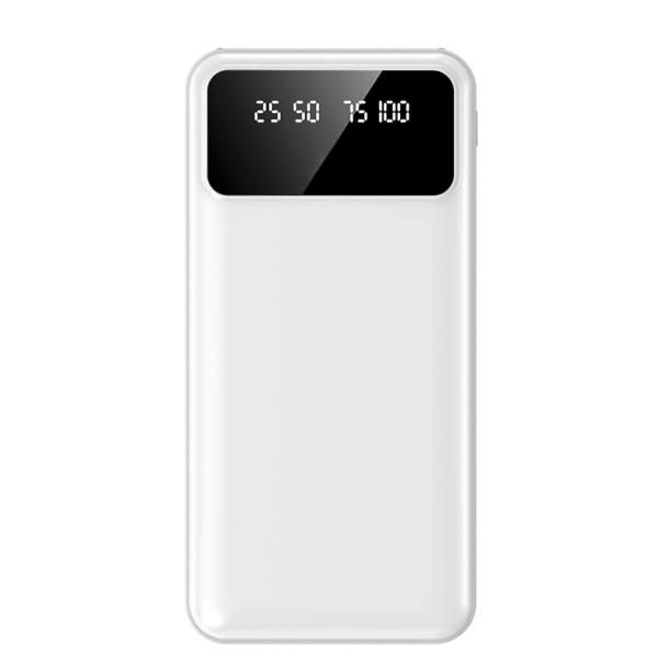 Внешний аккумулятор Dorado 10 000 mAh с фонариком, белый (Изображение 3)