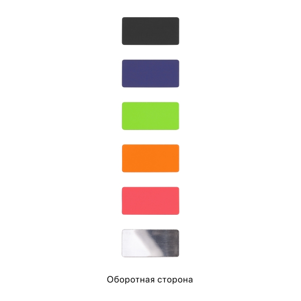 Шильд металлический, покрытие soft touch, подложка хром (оранжевый) (Изображение 3)