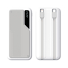 Зарядное устройство "Connect" 10000 mAh со встроенными Type-C/Lightning кабелями (белый с серым) (Изображение 1)