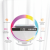 Bluetooth колонка "Smart Orb" 5Вт с беспроводным (15W) ЗУ, лампой, часами, FM радио (белый) (Изображение 2)