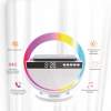 Bluetooth колонка "Smart Orb" 5Вт с беспроводным (15W) ЗУ, лампой, часами, FM радио (белый) (Изображение 2)