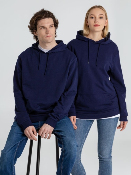 Толстовка с капюшоном унисекс Hoodie, темно-синяя, размер S (Изображение 16)