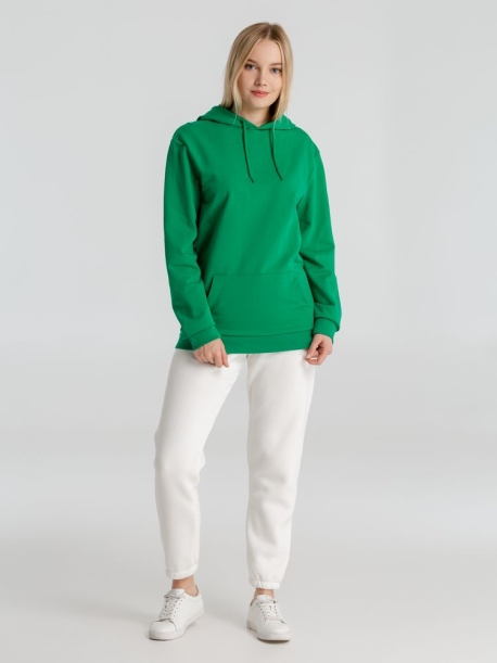 Толстовка с капюшоном унисекс Hoodie, зеленая, размер XS (Изображение 9)