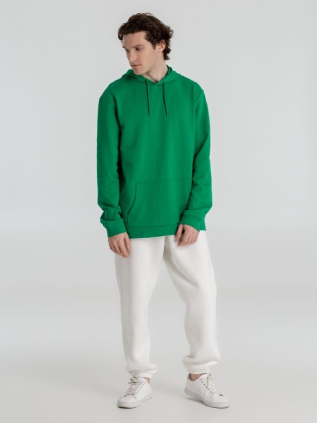 Толстовка с капюшоном унисекс Hoodie, зеленая, размер XXL (Изображение 11)