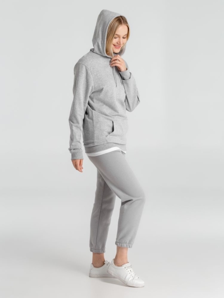 Толстовка с капюшоном унисекс Hoodie, серый меланж, размер XS (Изображение 15)