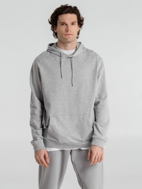 Толстовка с капюшоном унисекс Hoodie, серый меланж, размер XXL (Изображение 6)