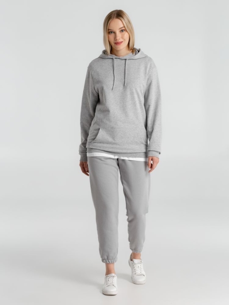 Толстовка с капюшоном унисекс Hoodie, серый меланж, размер XXL (Изображение 14)