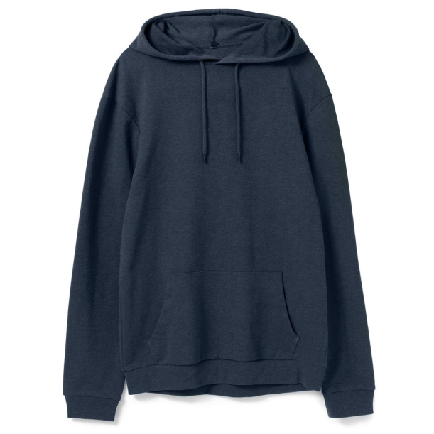 Толстовка с капюшоном унисекс Hoodie, синий меланж, размер XS (Изображение 1)