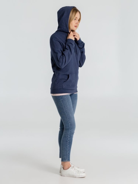 Толстовка с капюшоном унисекс Hoodie, синий меланж, размер 3XL (Изображение 9)
