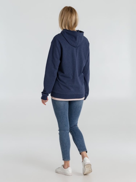 Толстовка с капюшоном унисекс Hoodie, синий меланж, размер 3XL (Изображение 10)