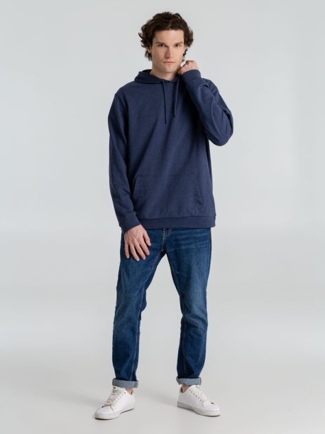 Толстовка с капюшоном унисекс Hoodie, синий меланж, размер 3XL (Изображение 13)