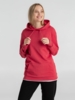 Толстовка с капюшоном унисекс Hoodie, красный меланж, размер XS (Изображение 11)