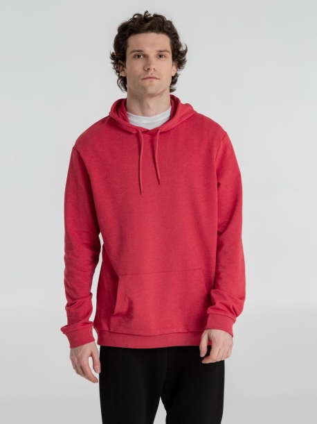Толстовка с капюшоном унисекс Hoodie, красный меланж, размер 3XL (Изображение 6)