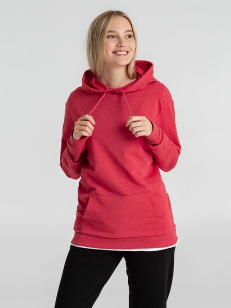 Толстовка с капюшоном унисекс Hoodie, красный меланж, размер 3XL (Изображение 11)