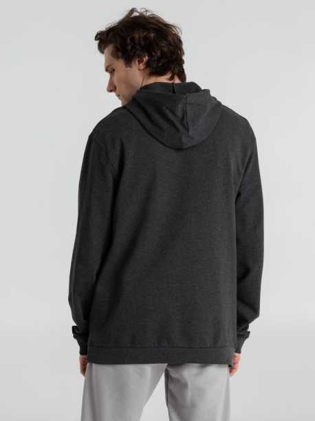 Толстовка с капюшоном унисекс Hoodie, серый меланж (антрацит), размер XS (Изображение 7)