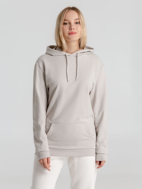 Толстовка с капюшоном унисекс Hoodie, дымчато-серая, размер XS (Изображение 11)