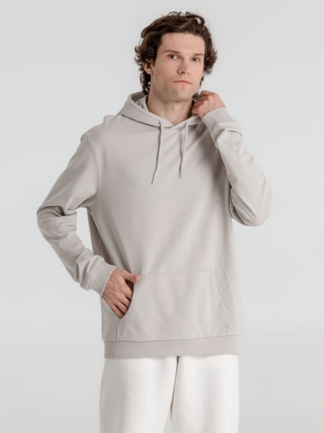 Толстовка с капюшоном унисекс Hoodie, дымчато-серая, размер S (Изображение 6)