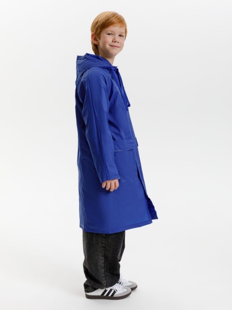 Дождевик детский RainDrop Kids, ярко-синий, 8 лет (рост 118-128) (Изображение 10)