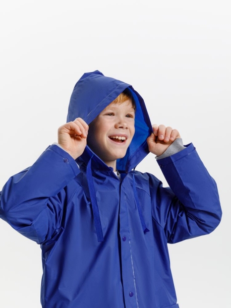 Дождевик детский RainDrop Kids, ярко-синий, 12 лет (рост 142-152) (Изображение 12)