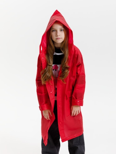 Дождевик детский RainDrop Kids, красный, 8 лет (рост 118-128) (Изображение 12)