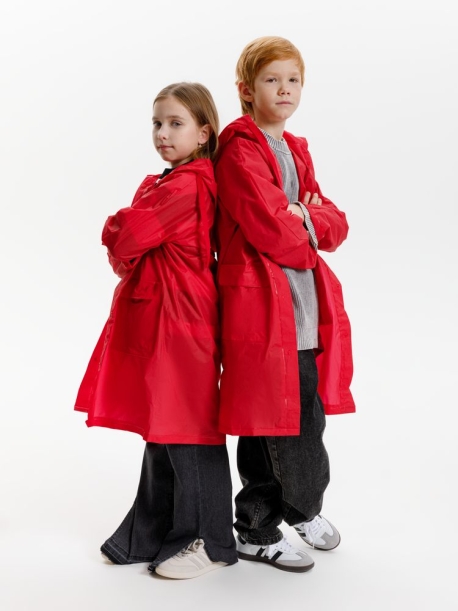 Дождевик детский RainDrop Kids, красный, 10 лет (рост 130-140) (Изображение 18)