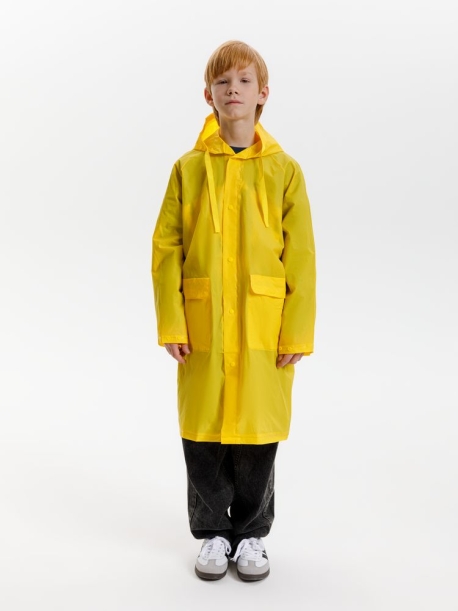 Дождевик детский RainDrop Kids, желтый, 8 лет (рост 118-128) (Изображение 14)