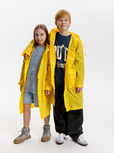 Дождевик детский RainDrop Kids, желтый, 12 лет (рост 142-152) (Изображение 18)