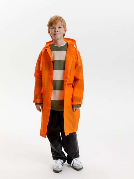 Дождевик детский RainDrop Kids, оранжевый, 8 лет (рост 118-128) (Изображение 8)