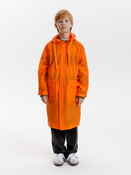 Дождевик детский RainDrop Kids, оранжевый, 8 лет (рост 118-128) (Изображение 9)