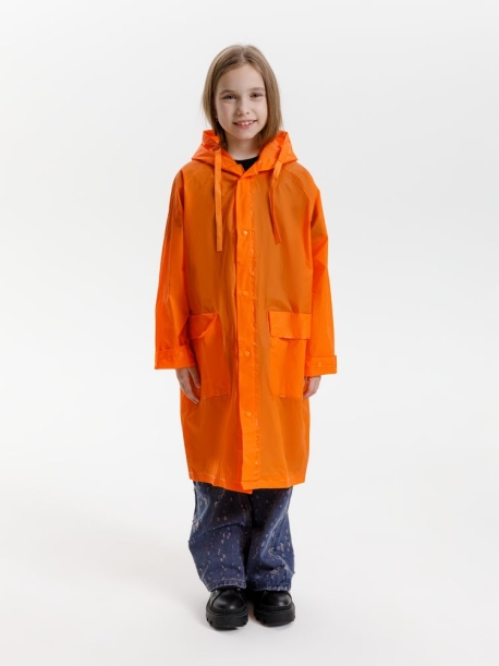 Дождевик детский RainDrop Kids, оранжевый, 10 лет (рост 130-140) (Изображение 13)