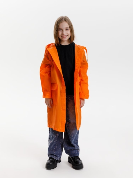 Дождевик детский RainDrop Kids, оранжевый, 10 лет (рост 130-140) (Изображение 14)