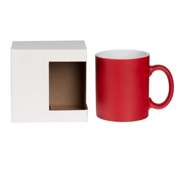 Коробка для кружки с окном Cupcase, белая (Изображение 3)