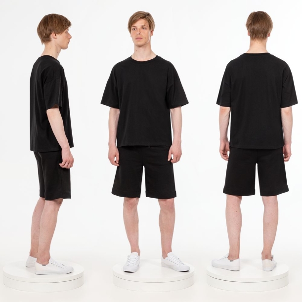 Футболка унисекс T3, черная, размер XL/XXL (Изображение 4)