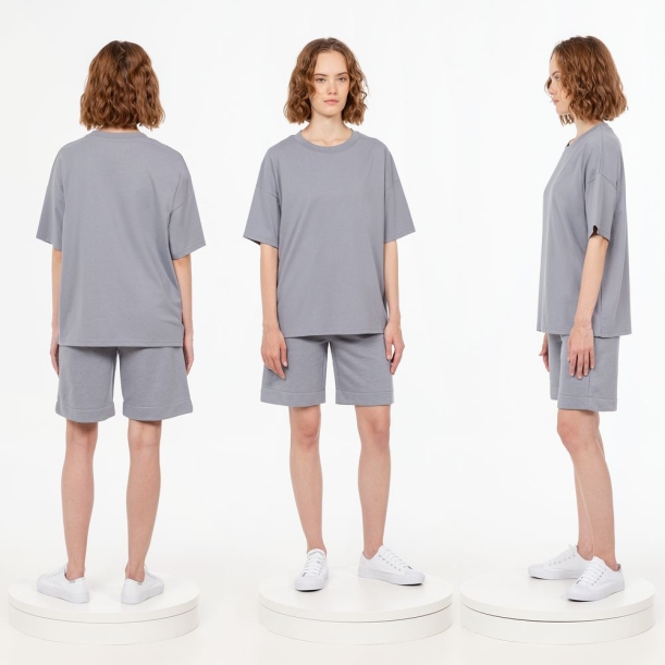 Футболка унисекс T3, серая, размер XL/XXL (Изображение 2)