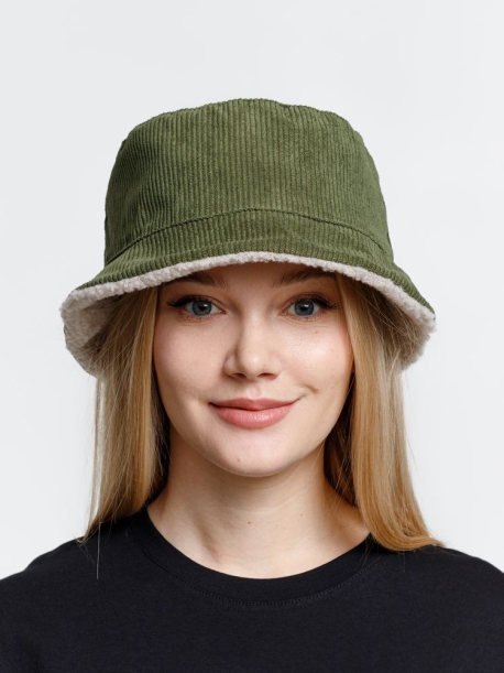 Панама Bucket двусторонняя, хаки с бежевым, размер M/L (Изображение 3)