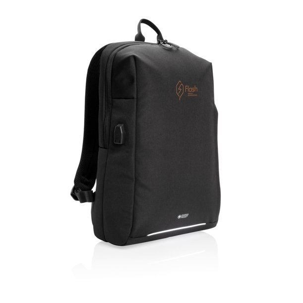 Рюкзак Swiss Peak с RFID-защитой и USB-A из rPET AWARE™, 15,6’’ (Изображение 11)