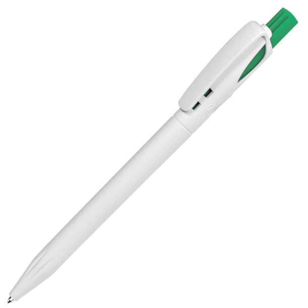 Ручка шариковая TWIN WHITE, белый/зеленый, пластик (Изображение 1)