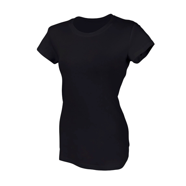 Футболка женская  "Ритейл" черный_2XL, 92% хлопок 8% лайкра, 160 г/м2 (Изображение 1)