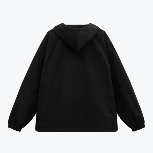 Ветровка оверсайз, унисекс RISSMAN, черная, размер XL/XXL (Изображение 2)