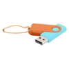 Флешка Designer To Go 2.0 USB 16Gb, бирюзовый/оранжевый (Изображение 1)