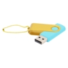 Флешка Designer To Go 2.0 USB 16Gb, бирюзовый/желтый (Изображение 1)
