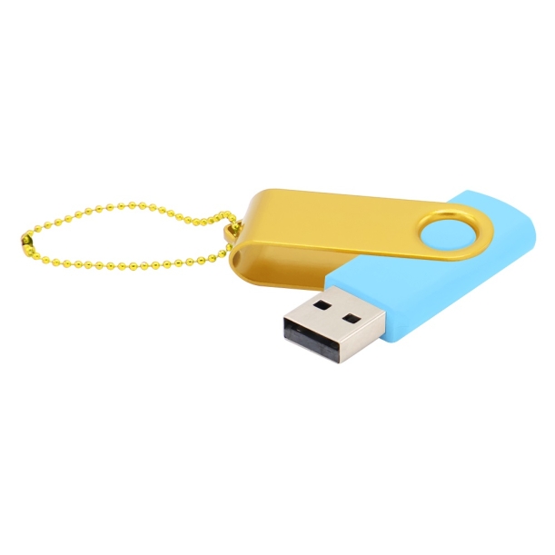 Флешка Designer To Go 2.0 USB 16Gb, голубой/желтый (Изображение 1)
